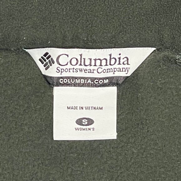 Columbia Olive Green Fleece Zip-Up Jacket – Size Medium - Picture 4 of 10